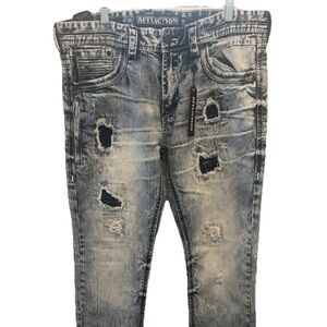 NWT $135 Affliction Gage Apex Jetro jeans in destroyed size 36